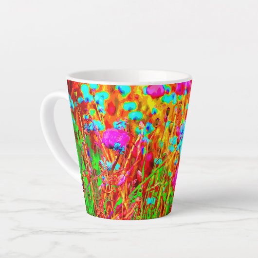Wild Meadow in Bloom Pop Art Milchtasse (Linke Ecke)