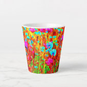 Wild Meadow in Bloom Pop Art Milchtasse (Vorderseite)