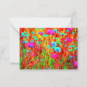 Wild Meadow in Bloom Pop Art Mitteilungskarte