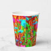 Wild Meadow in Bloom Pop Art Pappbecher (Rechts)