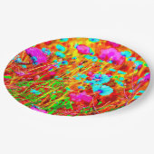 Wild Meadow in Bloom Pop Art Pappteller (Schrägansicht)