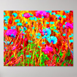 Wild Meadow in Bloom Pop Art Poster