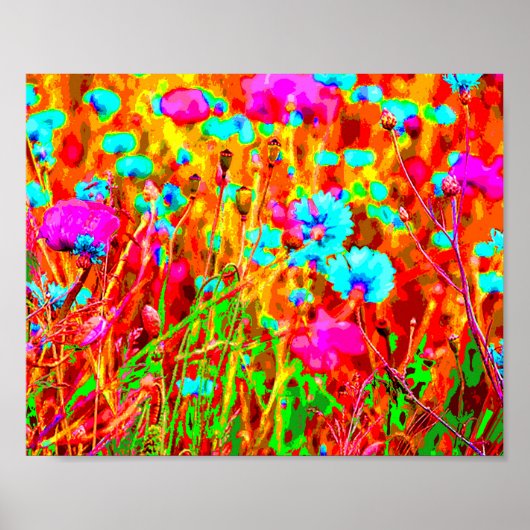Wild Meadow in Bloom Pop Art Poster (Vorne)