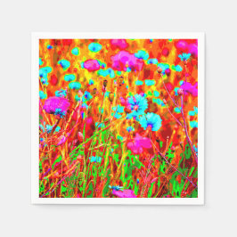 Wild Meadow in Bloom Pop Art Serviette