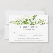 Wild Meadow RSVP-Karte mit Entree Choice RSVP Karte (Vorderseite)