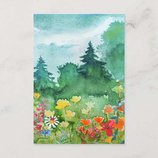 Wild Meadow | Sommerwaldhochzeitkarten Begleitkarte (Rückseite)