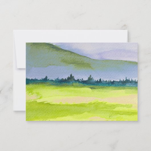 Wild Meadow Sonnenblumen Wedding RSVP Card Einladung (Rückseite)