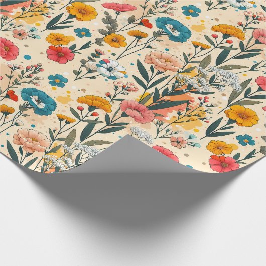 Wild Meadow Splash Geschenkpapier (Ecke)