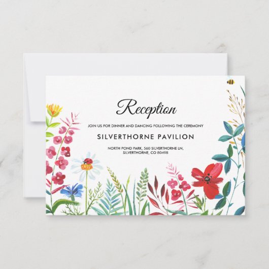 Wild Meadow | Summer Forest Wedeption Card Einladung (Vorderseite)