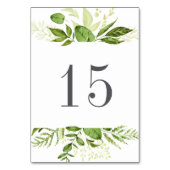 Wild Meadow Tischnummer Card (Vorderseite)