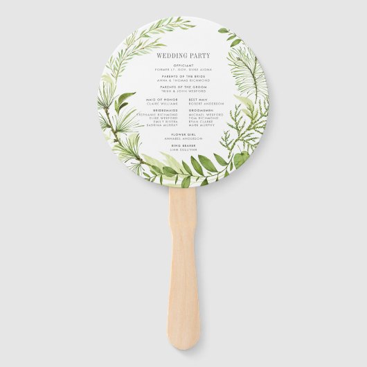 Wild Meadow Wedding Program Fächer (Rückseite)