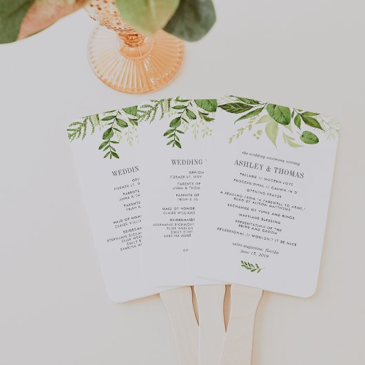 Wild Meadow Wedding Program Fächer