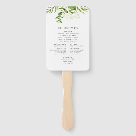 Wild Meadow Wedding Program Fächer (Rückseite)