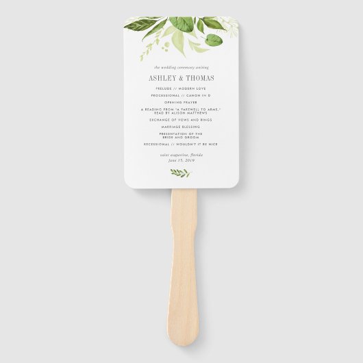 Wild Meadow Wedding Program Fächer (Vorderseite)