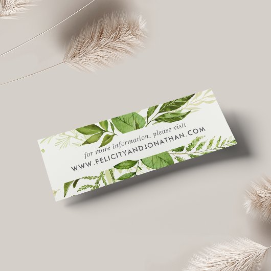 Wild Meadow Wedding Website Cards | Mini