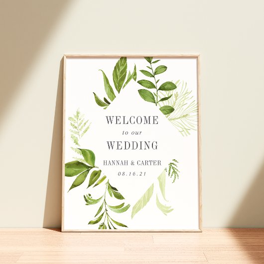 Wild Meadow Wedding Willkommen Poster
