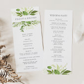 Wild Meadow Wedding Zeremony Program Programm