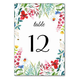 Wild Meadow | Wildblumen Hochzeiten Tischnummern