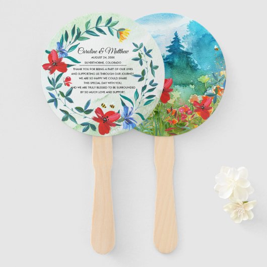 Wild Meadow | Wildblumen Malen Fächer (Vorne und Hinten)