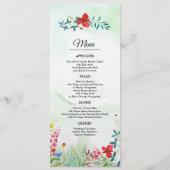 Wild Meadow | Wildblumen Summer Wedding Menu Card Menükarte (Vorderseite)