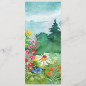 Wild Meadow | Wildblumen Summer Wedding Menu Card Menükarte (Rückseite)