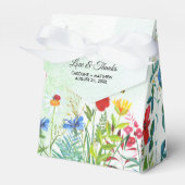 Wild Meadow | Wildblumen Wasserfarbenhochzeit Geschenkschachtel (Vorderseite)