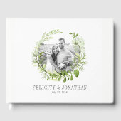 Wild Meadow Wreath | Hochzeit von Fotos Gästebuch (Vorderseite)