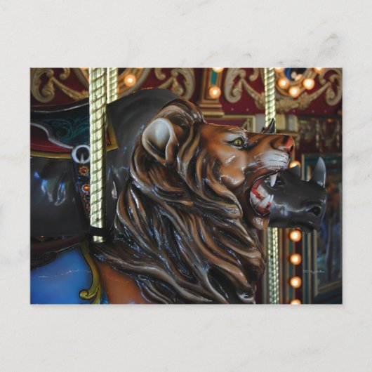 Wild Merry Go Round Feiertagspostkarte (Vorderseite)