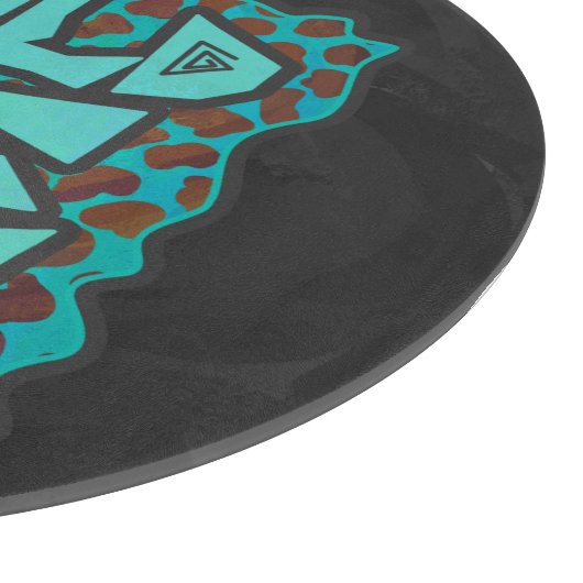 Wild mir Dalmatiner Brown und Aquamarines Design Schneidebrett (Ecke)