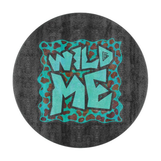 Wild mir Dalmatiner Brown und Aquamarines Design Schneidebrett (Vorderseite)