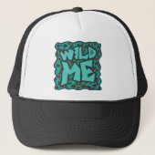 Wild mir Dalmatiner Brown und Aquamarines Design Truckerkappe (Vorderseite)