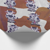 Wild mir Kuh Brown und White Print Geschenkpapier (Ecke)