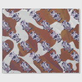 Wild mir Kuh Brown und White Print Geschenkpapier (Flach)