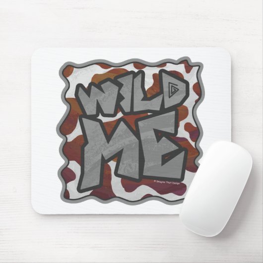 Wild mir Kuh Brown und White Print Mousepad (Mit Mouse)