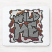 Wild mir Kuh Brown und White Print Mousepad (Vorne)