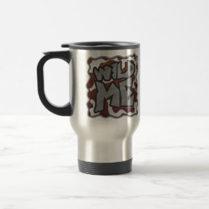 Wild mir Kuh Brown und White Print Reisebecher