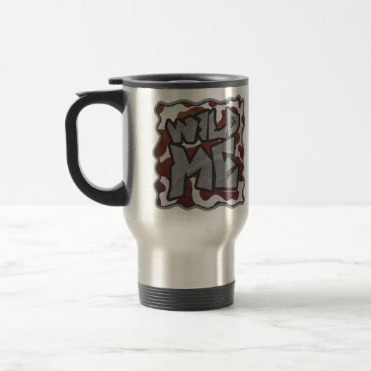 Wild mir Kuh Brown und White Print Reisebecher (Links)