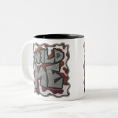 Wild mir Kuh Brown und White Print Zweifarbige Tasse (Vorderseite Links)