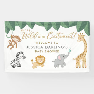 WILD mit spannender Safari Thema Kinderdusche Foa Banner