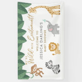 WILD mit spannender Safari Thema Kinderdusche Foa Banner (Vertikal)