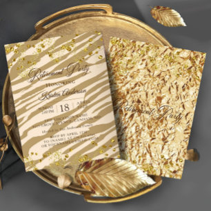 Wild Modern Chic Retirement Party Einladung