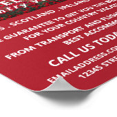 Wild Mohnfeld, Reiseagentur Werbung Poster (Ecke)