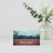 Wild Mohnfeld, Travel Agent Business Card Visitenkarte (Stehend Vorderseite)