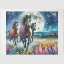 Wild Moon Horses Seidenpapier
