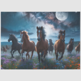 Wild Moon Horses Seidenpapier
