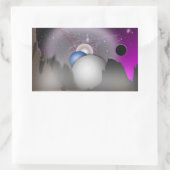 Wild Moon Space Art - Aufkleber (Tasche)