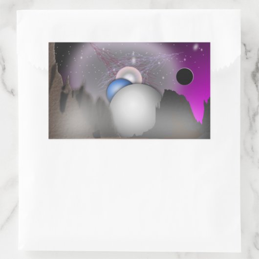 Wild Moon Space Art - Aufkleber (Tasche)