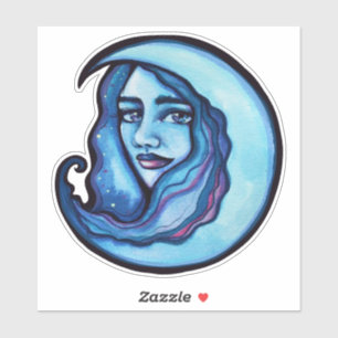 Wild MoonChild Goddess Moon Child Hexe Aufkleber