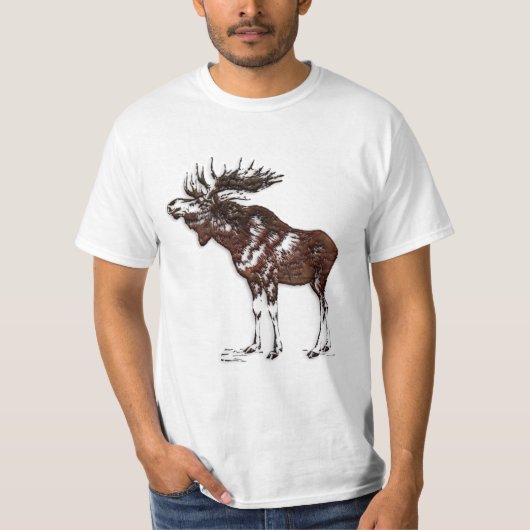 Wild Moose Wildlife Supporter Art T-Shirt (Vorderseite)