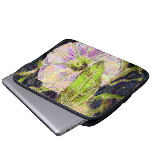 Wild Morning Glory Blume Laptopschutzhülle (Vorne Knopf)